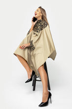 Atsparus vandeniui kirpimo peniuaras, pelerina makiažo meistrams (smėlio-leopardinė)