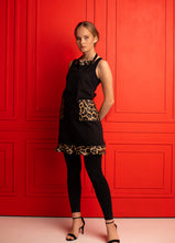 Prijuostė su leopardinėmis kišenėmis