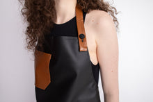 Dirbtinės odos "Unisex" prijuostė kirpėjams ir kirpėjoms, manikiūro meistrams