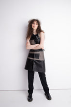 Dirbtinės odos "Unisex" prijuostė kirpėjams ir kirpėjoms, manikiūro meistrams