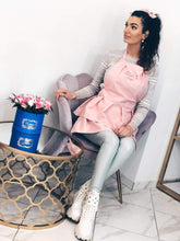 Pelenų rožės spalvos prijuostė "Grožio meistrė"