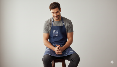 Vyriška džinsinė prijuostė