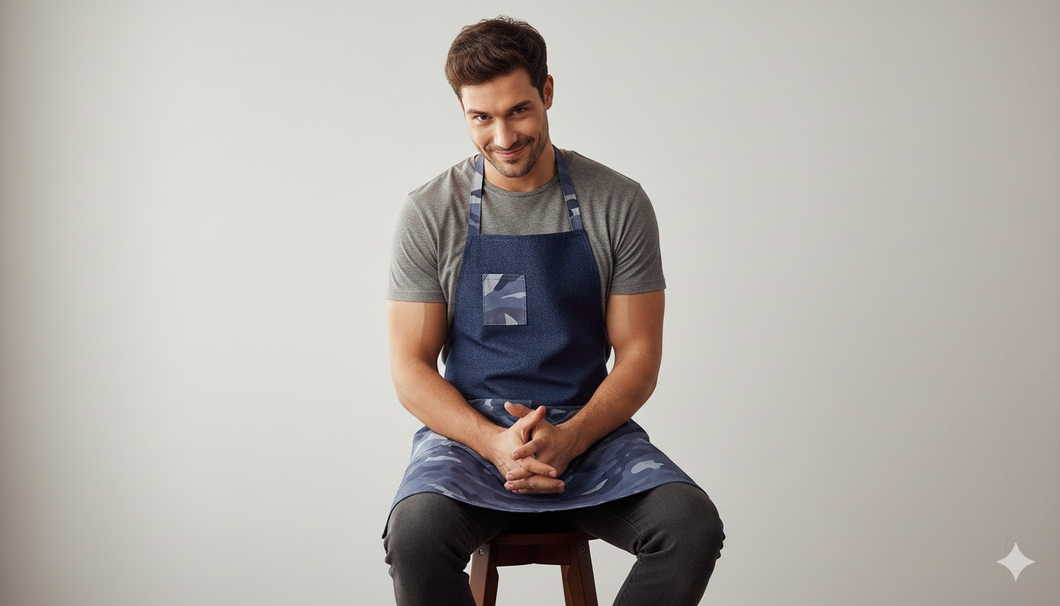 Vyriška džinsinė prijuostė