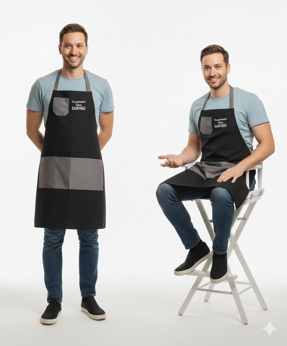 Ugniai ir karščiui atspari griliaus prijuostė 